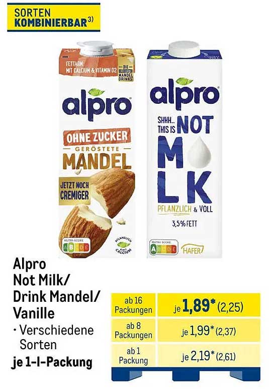 Alpro Not Milk/Drink Mandel/Vanille