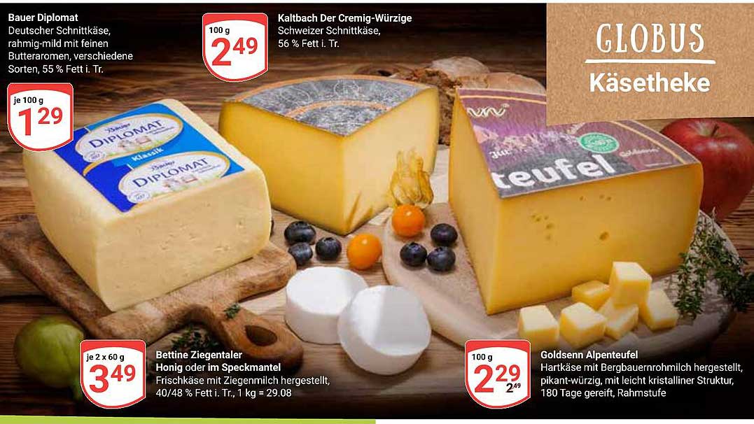 Bauer Diplomat - Deutscher Schnittkäse mit feinen Butteraromen