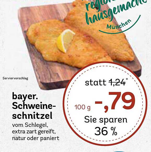 bayer. Schweineschnitzel vom Schlegel, extra zart gereift
