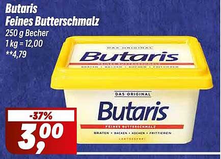 Butaris Feines Butterschmalz 250 g Becher