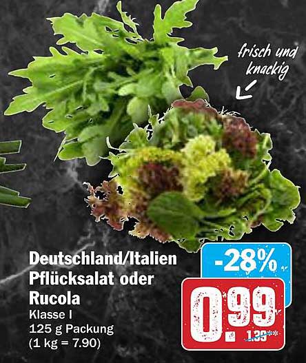 Deutschland/Italien Pflücksalat oder Rucola Klasse I