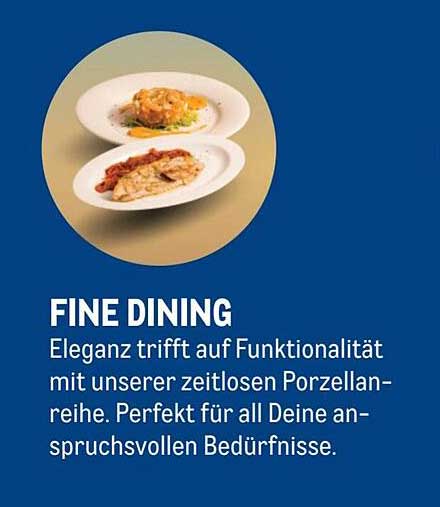 FINE DINING Porzellanreihe