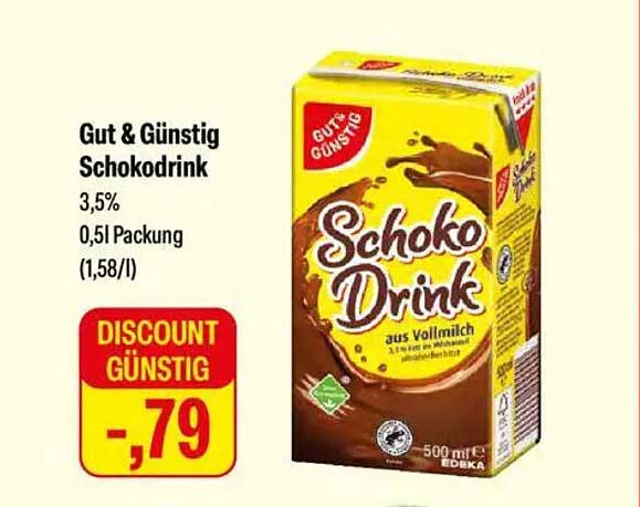 Gut & Günstig Schokodrink 0,5l