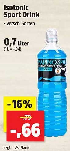 Isotonic Sport Drink - verschiedene Sorten