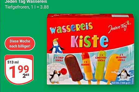 Jeden Tag Wassereis Kiste 513 ml