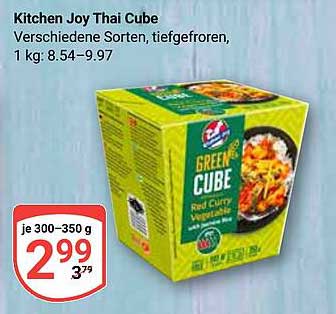 Kitchen Joy Thai Cube - Red Curry Vegetables, 300-350 g