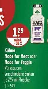 Kühne Made for Meat oder Made for Veggie Kürzsaucen 235-ml-Flasche
