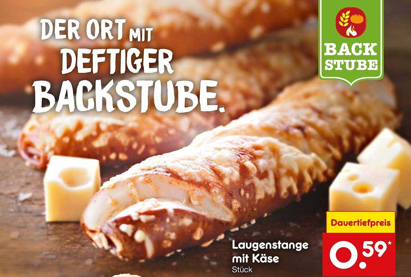 Laugenstange mit Käse