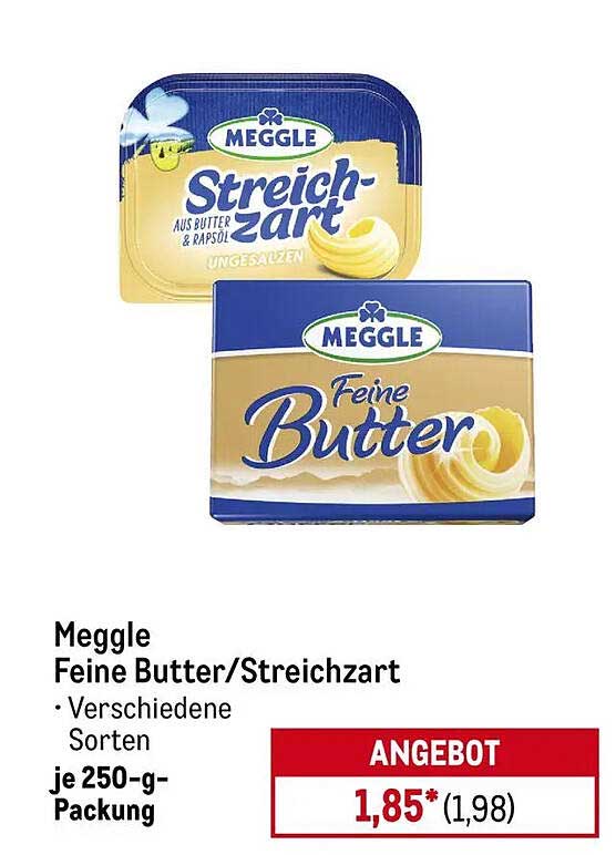 Meggle Feine Butter/Streichzart 250-g-Packung