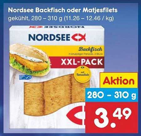 Nordsee Backfisch oder Matjesfilets XXL-Pack