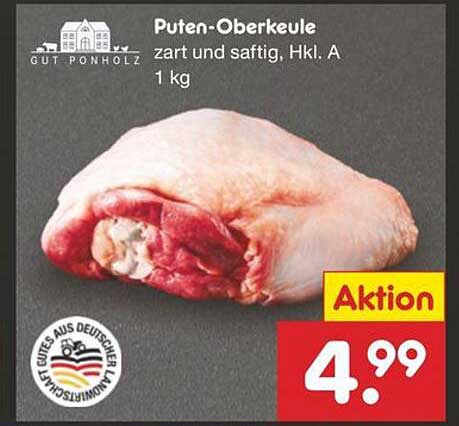 Puten-Oberkeule, zart und saftig, Hkl. A, 1 kg