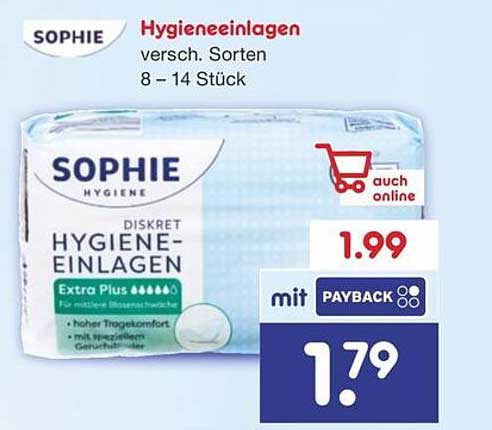 SOPHIE Hygieneeinlagen – diskrete Hygiene für jeden Tag