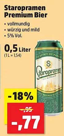 Staropramen Premium Bier 0,5 Liter
