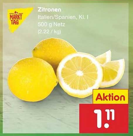 Zitronen Italien/Spanien, Kl. I, 500 g Netz