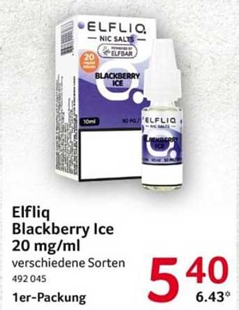 Elfliq Blackberry Ice 20 mg/ml verschiedene Sorten 1er-Packung