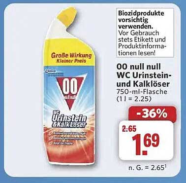 00 null null WC Urinstein- und Kalklöser 750-ml-Flasche