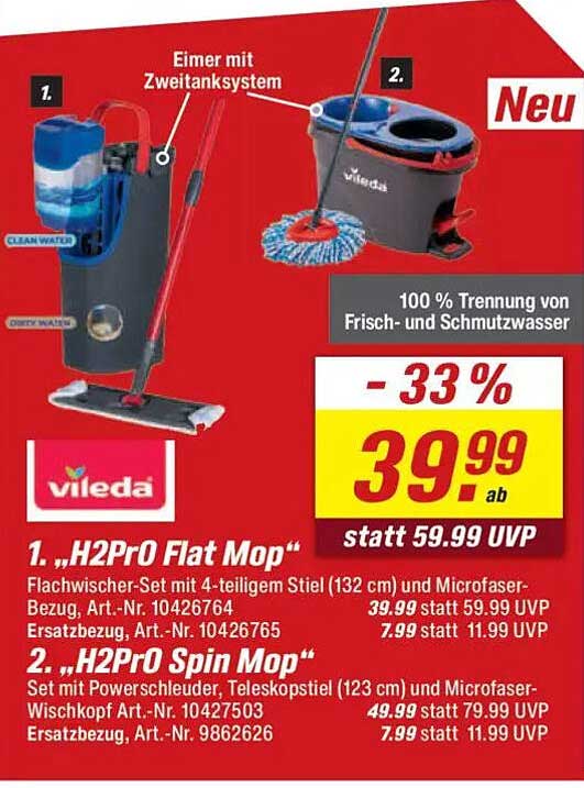 1. „H2Pro Flat Mop“
