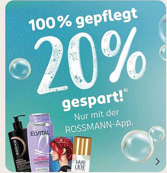 20% Rabatt auf ausgewählte Haarpflegeprodukte