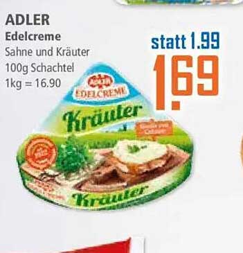 ADLER Edelcreme Sahne und Kräuter 100g Schachtel