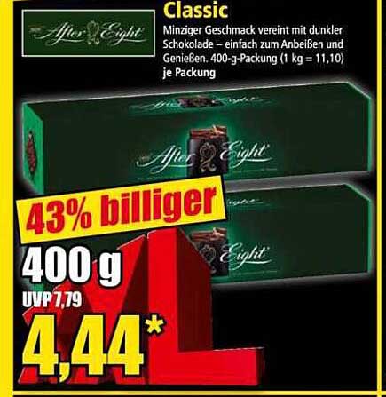 After Eight Classic - 400 g für nur 4,44 €!
