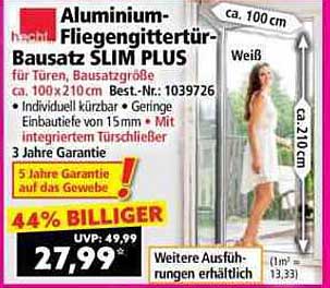 Aluminium-Fliegengittertür-Bausatz SLIM PLUS