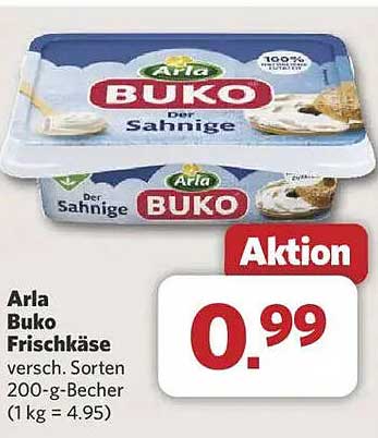 Arla Buko Frischkäse 200-g-Becher - Aktion!