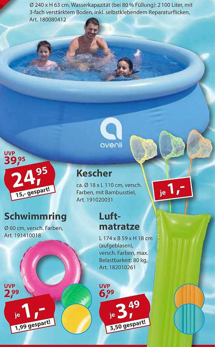 aufblasbarer Pool Avenli Ø 240 x H 63 cm