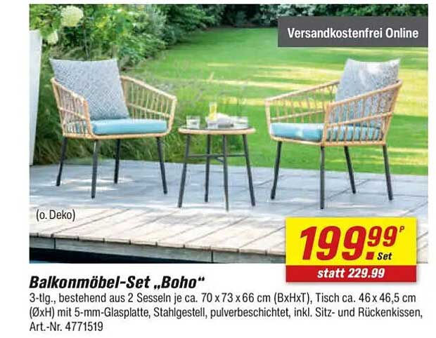 Balkonmöbel-Set „Boho“