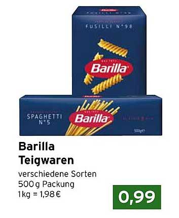 Barilla Teigwaren 500g Packung - Verschiedene Sorten