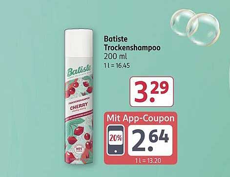 Batiste Trockenshampoo Cherry 200 ml