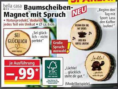 Baumscheiben-Magnet mit Spruch