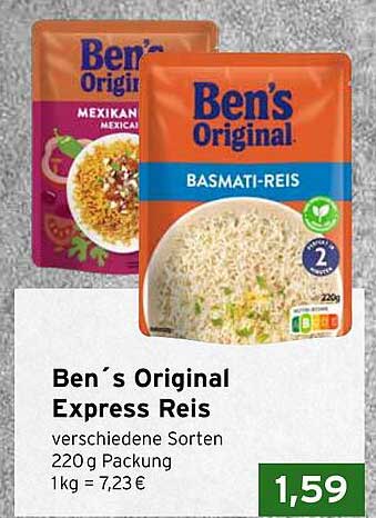 Ben's Original Express Reis - verschiedene Sorten