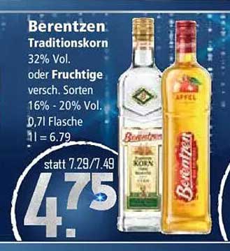 Berentzen Traditionskorn und Fruchtige Sorten