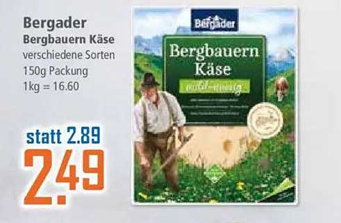 Bergader Bergbauern Käse verschiedene Sorten 150g Packung
