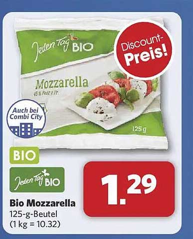 Bio Mozzarella 125-g-Beutel