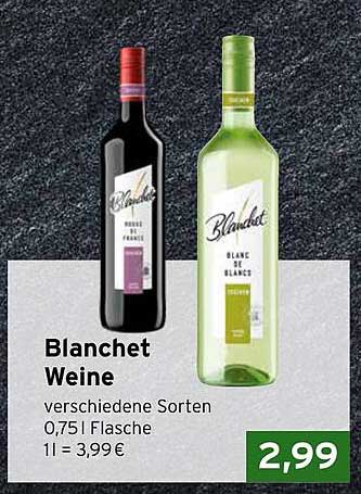Blanchet Weine verschiedene Sorten 0,75 l Flasche