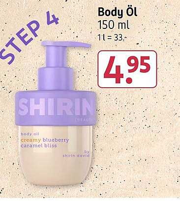 Body Öl 150 ml - creamy blueberry caramel bliss von Shirin David
