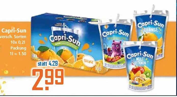 Capri-Sun versch. Sorten 10x 0,2l Packung