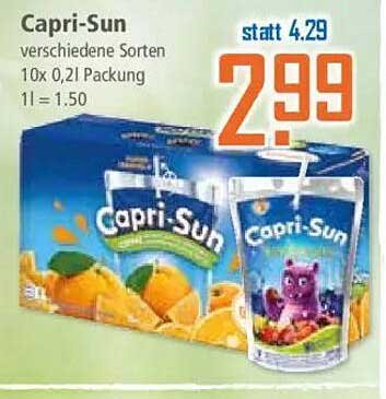 Capri-Sun verschiedene Sorten 10x 0,2l Packung