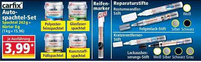 carfix Auto-Spachtel-Set 242g + Harter 8g