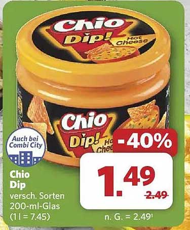 Chio Dip! Hot Cheese 200-ml-Glas