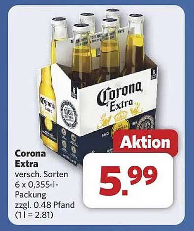 Corona Extra 6 x 0,355 l (verschiedene Sorten)
