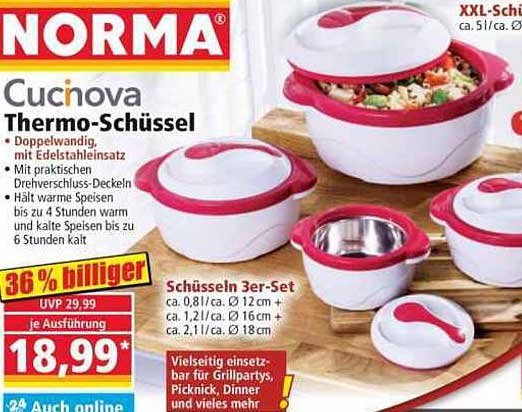 Cucnova Thermo-Schüsseln im 3er-Set