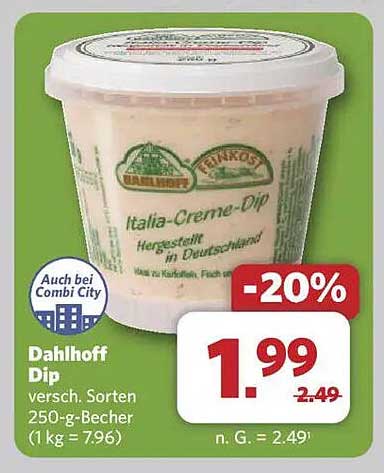 Dahlhoff Dip verschiedene Sorten 250-g-Becher
