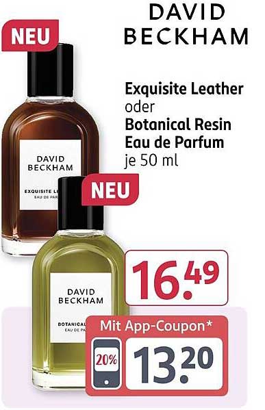 David Beckham Exquisite Leather oder Botanical Resin Eau de Parfum, je 50 ml