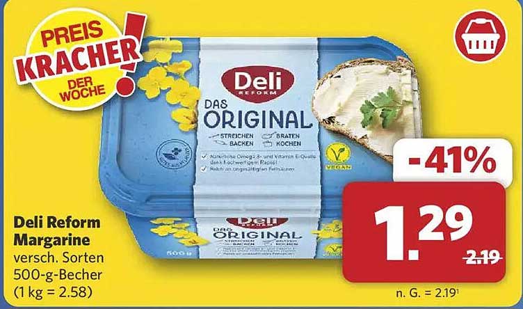 Deli Reform Margarine 500-g-Becher