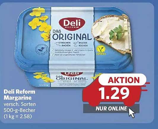 Deli Reform Margarine versch. Sorten 500-g-Becher