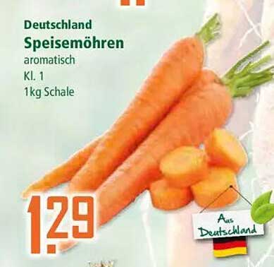 Deutschland Speisemöhren aromatisch Kl. 1 1kg Schale