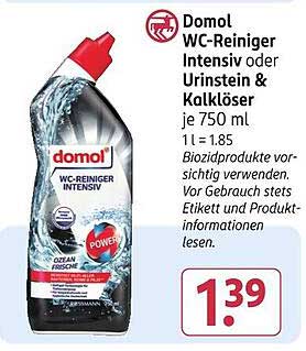 Domol WC-Reiniger Intensiv oder Urinstein & Kalklöser je 750 ml