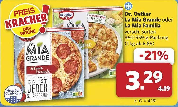 Dr. Oetker La Mia Grande oder La Mia Familia – Preis-Kracher der Woche!